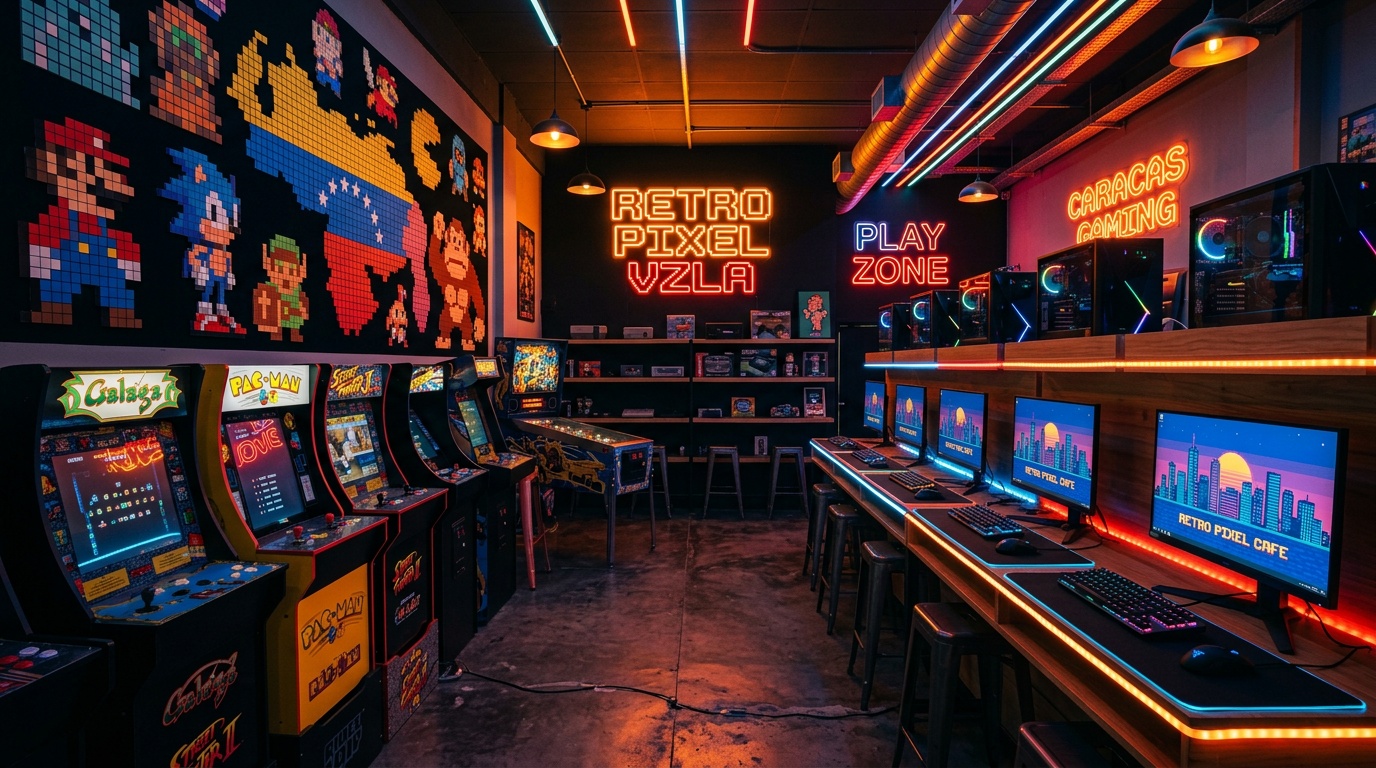 Interior principal Pixel Cafe VE Maracaibo